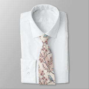 Vintage Sakura Cherry Blossom & Bird Ästhetik 5 Krawatte