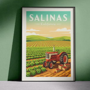 Vintage Salinas Kalifornien Poster