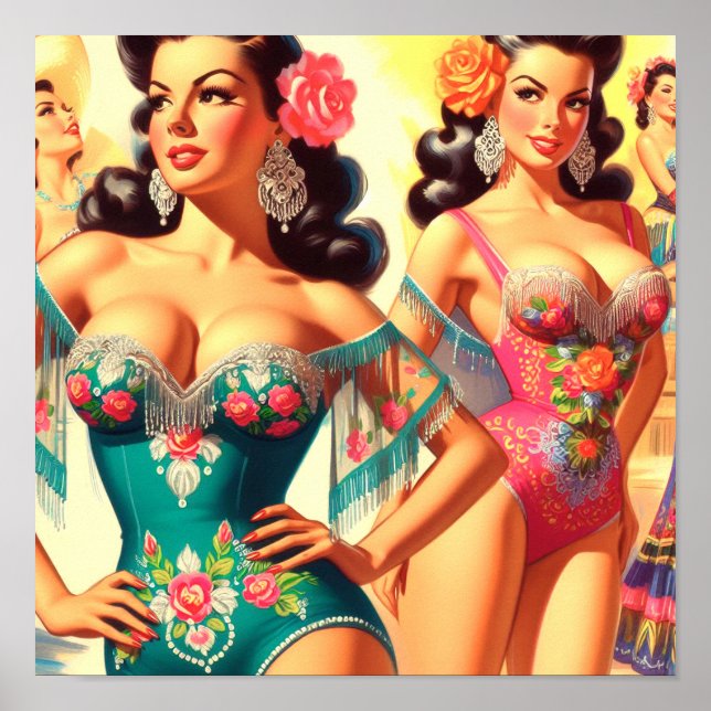 Vintage Salsa-Buttone Poster (Vorne)