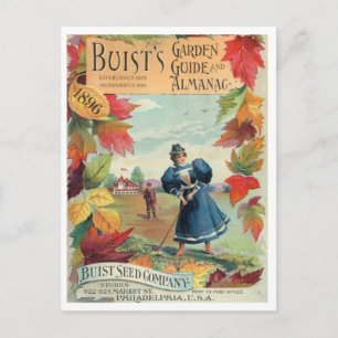 Vintage-Samen-Werbe-Postkarte Postkarte