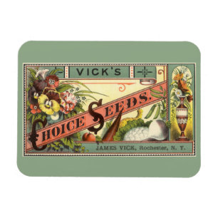 Vintage‑Samenpäckchen‑Labelkunst, Vick’s Choice Se Magnet