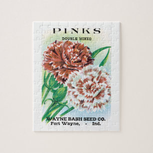 Vintage-Samenpaket-Kunst, Nelken Blumen