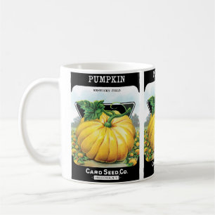 Vintage-Samenpaket-Label-Kunst, Halloween-Kürbis Kaffeetasse