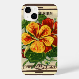 Vintage-Samenpaket-Label-Kunst, Kapuzinerkresse-Bl Case-Mate iPhone Hülle