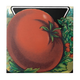 Vintage-Samenpaket-Label-Kunst, Tomate Pomodoro Fliese