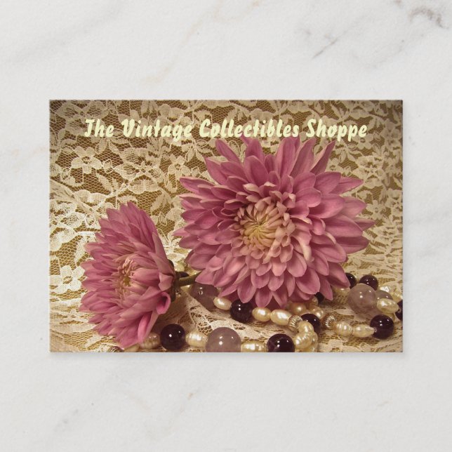 Vintage Sammlerstücke Visitenkarte (Vorderseite)