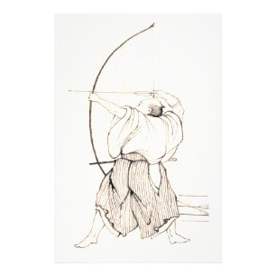 Vintage-Samurai-Bogenschütze Fotodruck
