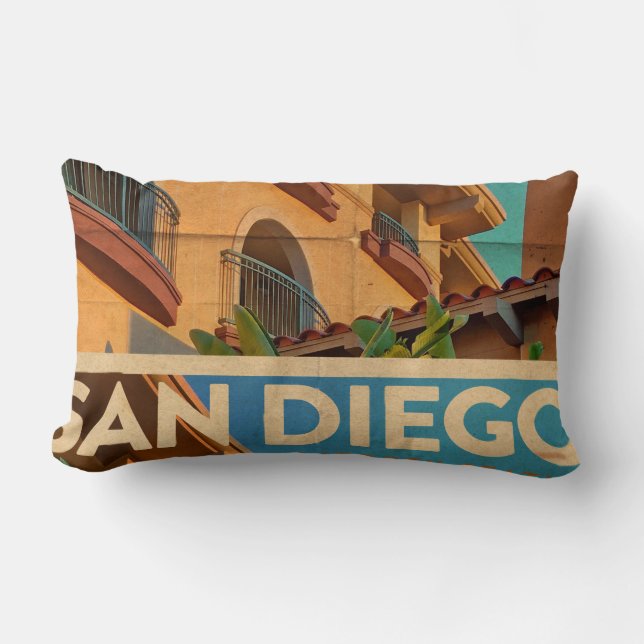 Vintage San Diego Lumbar Coussin (Recto)