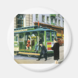 Vintage San Francisco Drahtseilbahn Magnet