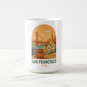 Vintage San Francisco Kaffeetasse   Retro Golden 