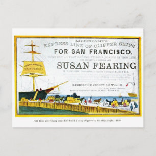 Vintage San Francisco Plakat Reise Postkarte
