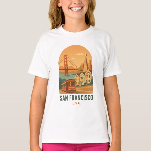 Vintage San Francisco Travel T-Shirt | Retro Tee (Vorderseite)