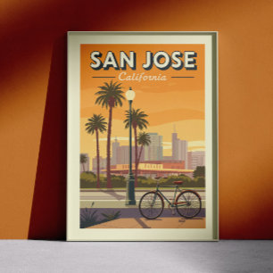 Vintage San Jose Kalifornien Poster