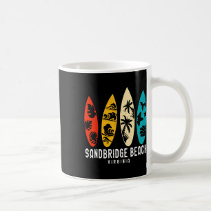 Vintage Sandbridge Beach Virginia Beach Surfen Su Kaffeetasse