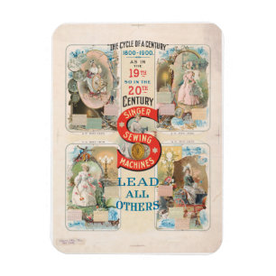 Vintage Sängernähmaschine Magnet
