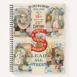 Vintage Sängernähmaschine Notizbuch