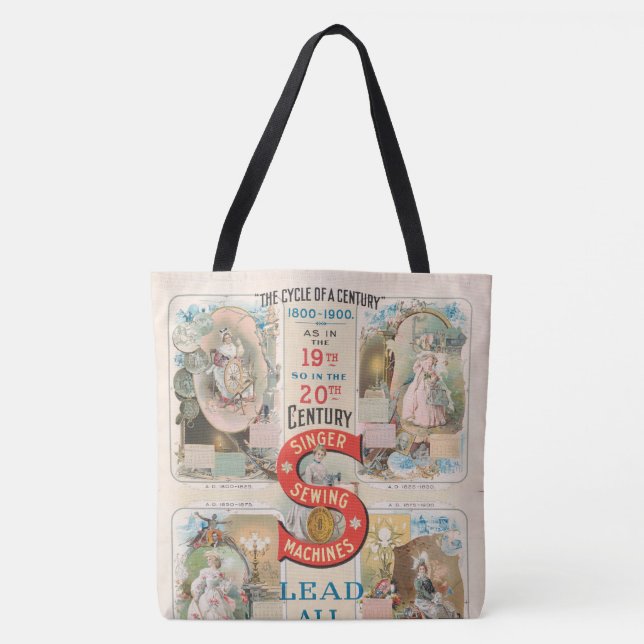 Vintage Sängernähmaschine Tasche (Vorderseite)
