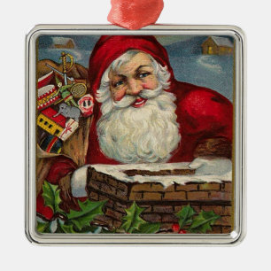 Vintage Sankt Ornament Aus Metall