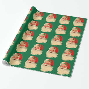 Vintage Sankt stellen Verpackungs-Papier gegenübe Geschenkpapier