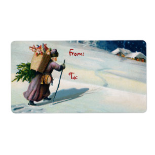 Vintage Sankt-Weihnachtsmailings-Aufkleber