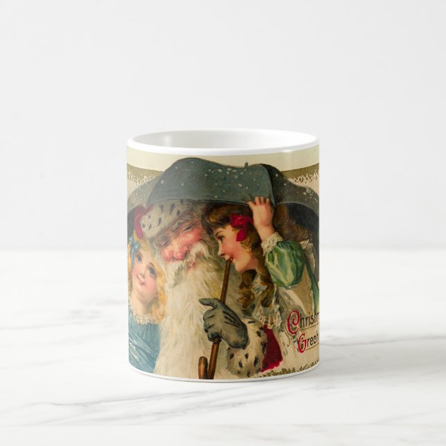 Vintage Sankt-WeihnachtsTasse Kaffeetasse (Mittel)