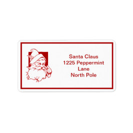 Vintage Santa Address Labels Adressaufkleber