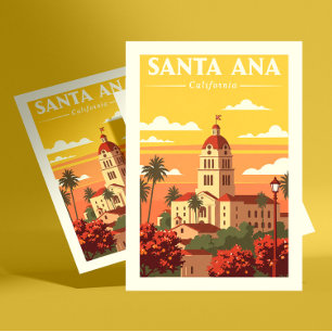 Vintage Santa Ana Kalifornien Postkarte