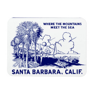 Vintage Santa Barabara Kalifornien Magnet