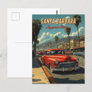 Vintage Santa Barbara, Kalifornien Postkarte