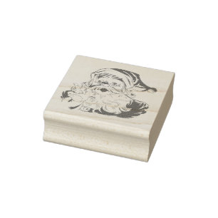 Vintage Santa Briefmarke Gummistempel