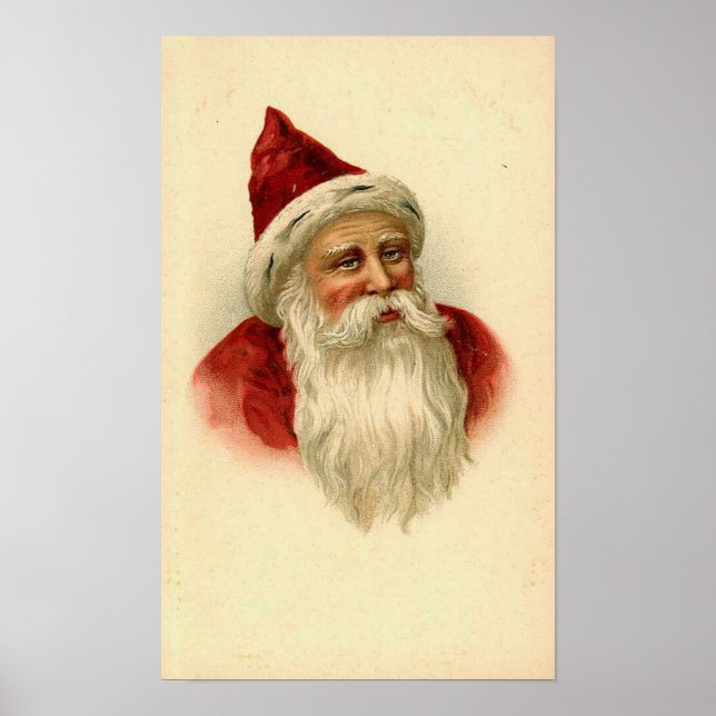 Vintage Santa Card Poster (Vorne)