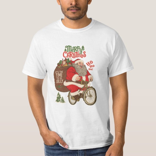 Vintage Santa Christmas T-Shirt (Vorderseite)