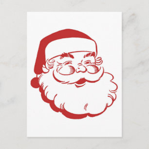 Vintage Santa Claus Feiertagspostkarte