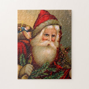 Vintage Santa Claus mit Spazierstock