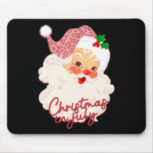 Vintage Santa Claus Weihnachten im Juli Pink Somme Mousepad