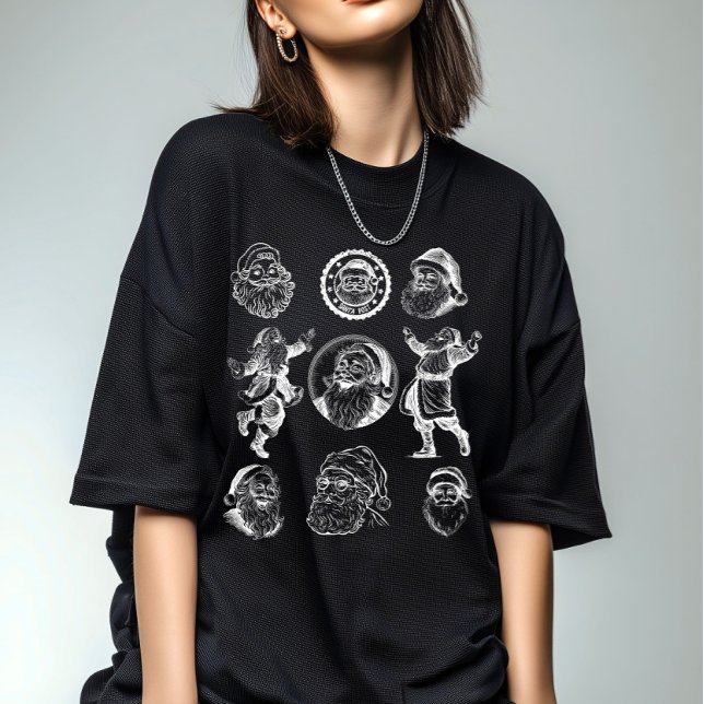 Vintage Santa Graphic Women T-Shirt (Von Creator hochgeladen)