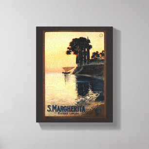 Vintage Santa Margherita Reisewerbung Leinwanddruck
