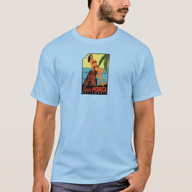 Vintage Santa Monica Kalifornien T-Shirt (Vorderseite)