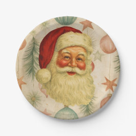Vintage Santa Paper Plates Pappteller