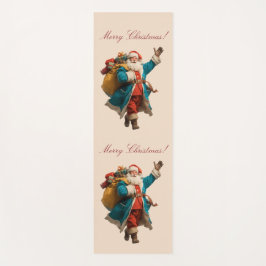 Vintage Santa Personalized Christmas Design Yogamatte