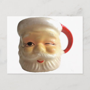 Vintage Santa Postcard (Winking) Feiertagspostkarte