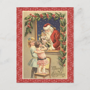 Vintage Santa Postkarte