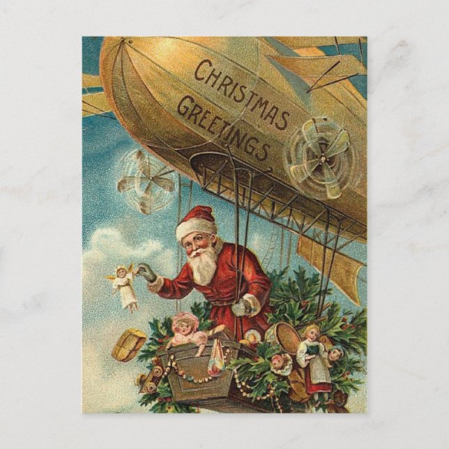 Vintage Santa Postkarte (Vorderseite)