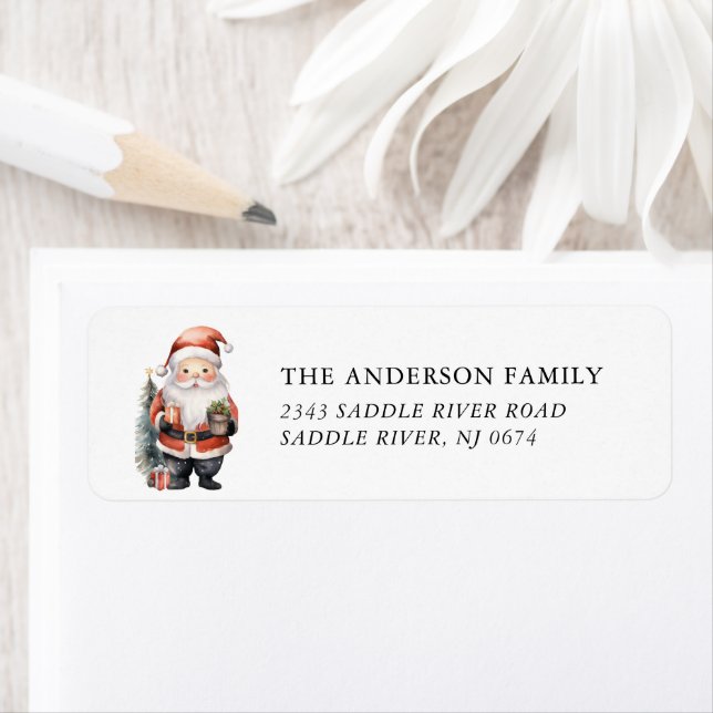 Vintage Santa Rücksendeadresse (Insitu)
