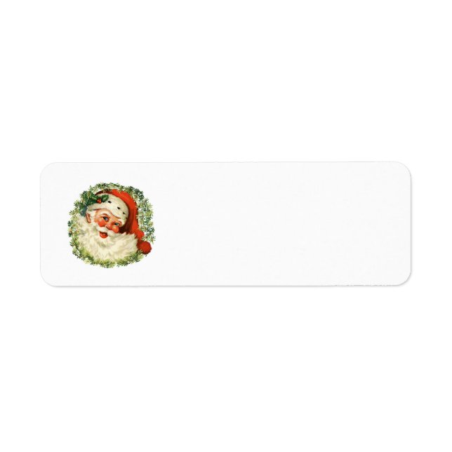 Vintage Santa Rücksendeadressen-Aufkleber (Vorne)
