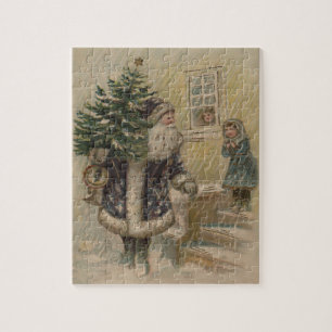 Vintage Santa Schnee Weihnachtsbaum