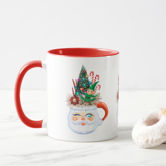 Vintage Santa Tasse (Mit Donut)