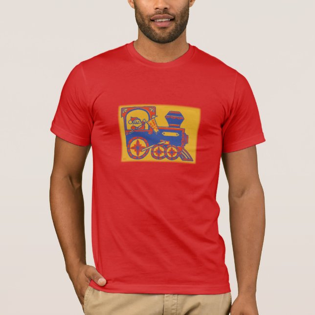 Vintage Santa Train Blockausgabe T-Shirt (Vorderseite)