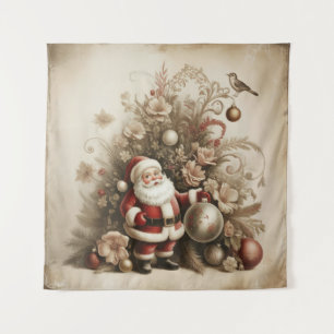 Vintage Santa Wandteppich