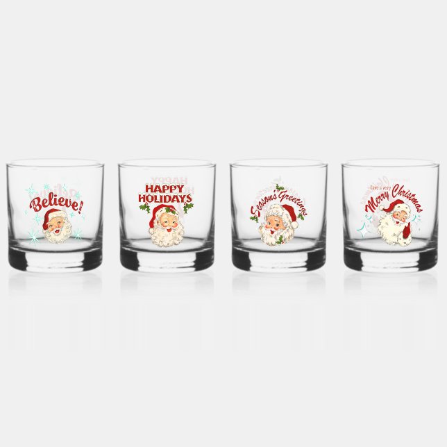 Vintage Santa Whiskyglas (Vorderseite)